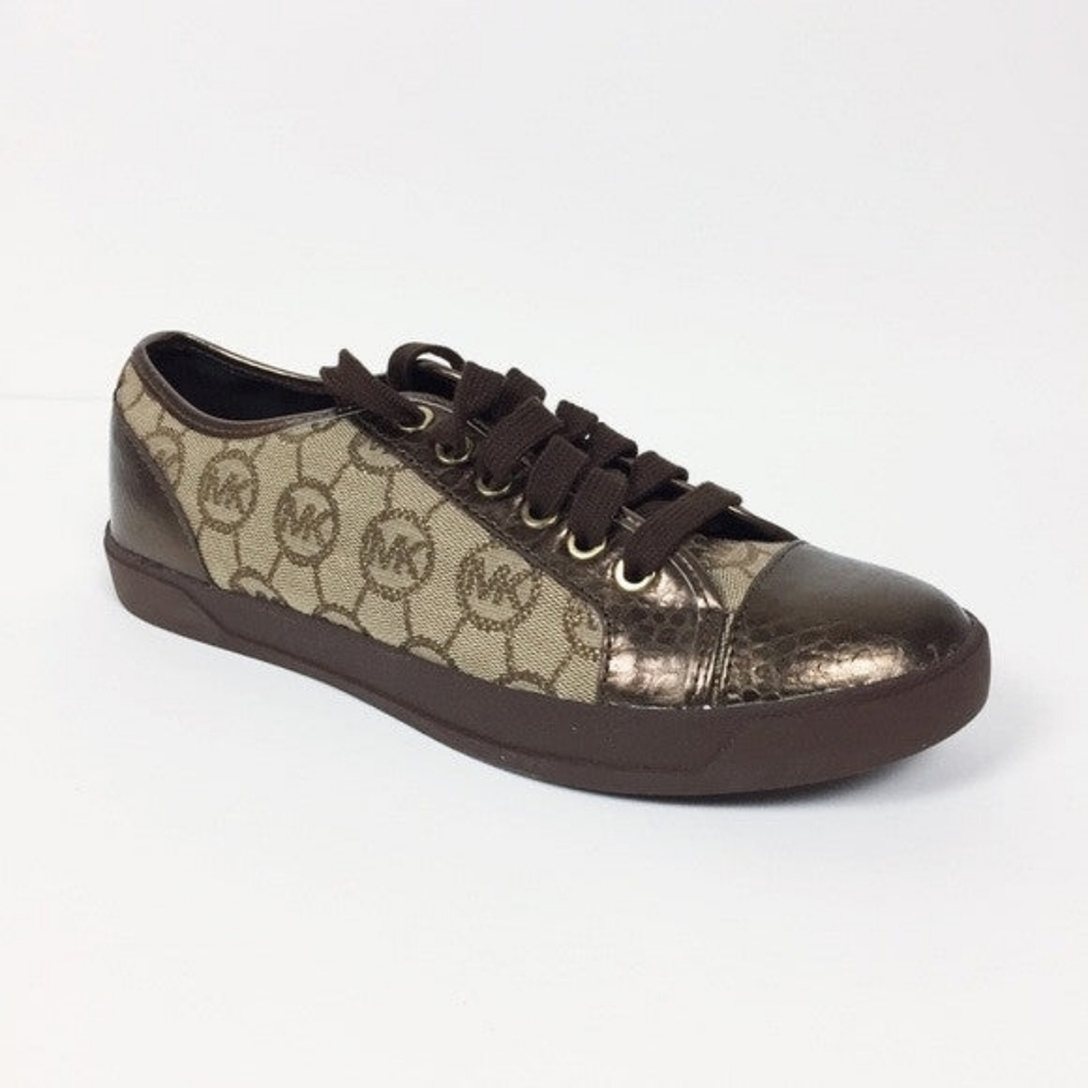 Michael Kors Bronze and Brown Women's Sneakers Sz 8